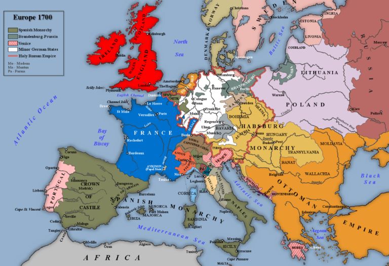 By 1700, the Russian Empire was expanding and moving closer to the Black Sea once again. Source: Wikipedia, https://en.m.wikipedia.org/wiki/File:Europe,_1700%E2%80%941714.png. Author: Rebel Red.C.oat. Public domain. By 1700, the Russian Empire was expanding and moving closer to the Black Sea once again. Source: Wikipedia, https://en.m.wikipedia.org/wiki/File:Europe,_1700%E2%80%941714.png. Author: Rebel Red.C.oat. Public domain.