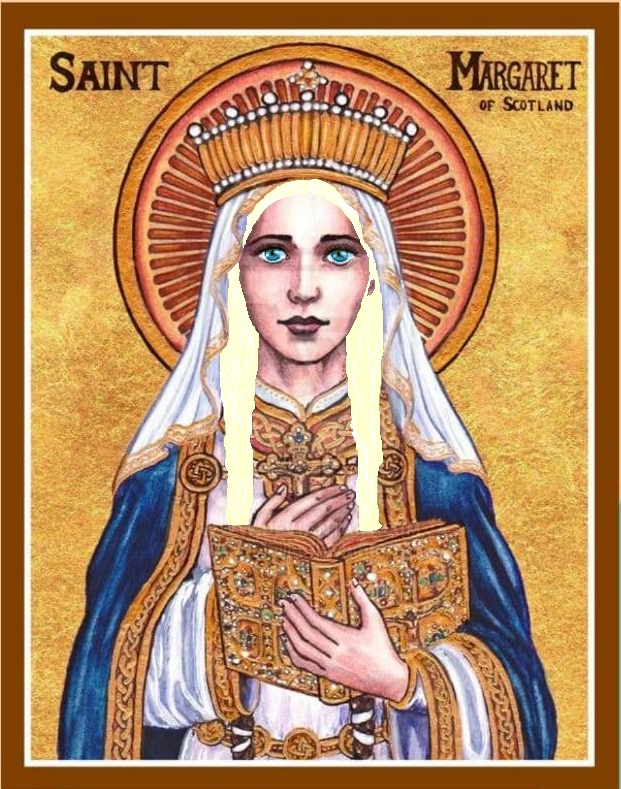 Image of Saint Margaret of Scotland/Hungary, Queen of Scotland: Beauty, veil and charm of the true superior women: The Saints of God. Image of Saint Margaret of Scotland/Hungary, Queen of Scotland: Beauty, veil and charm of the true superior women: The Saints of God.